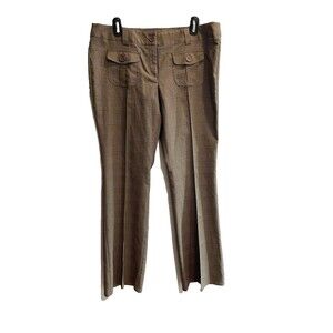 Tracy Evan’s Woman’s Brown Plaid Wool Pants 13 Y2K Academia School Girl Preppy